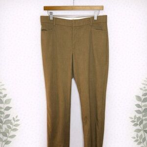 Banana Republic Italian Fabric Tailored Pants Brown Wool Blend Women’s Size 10